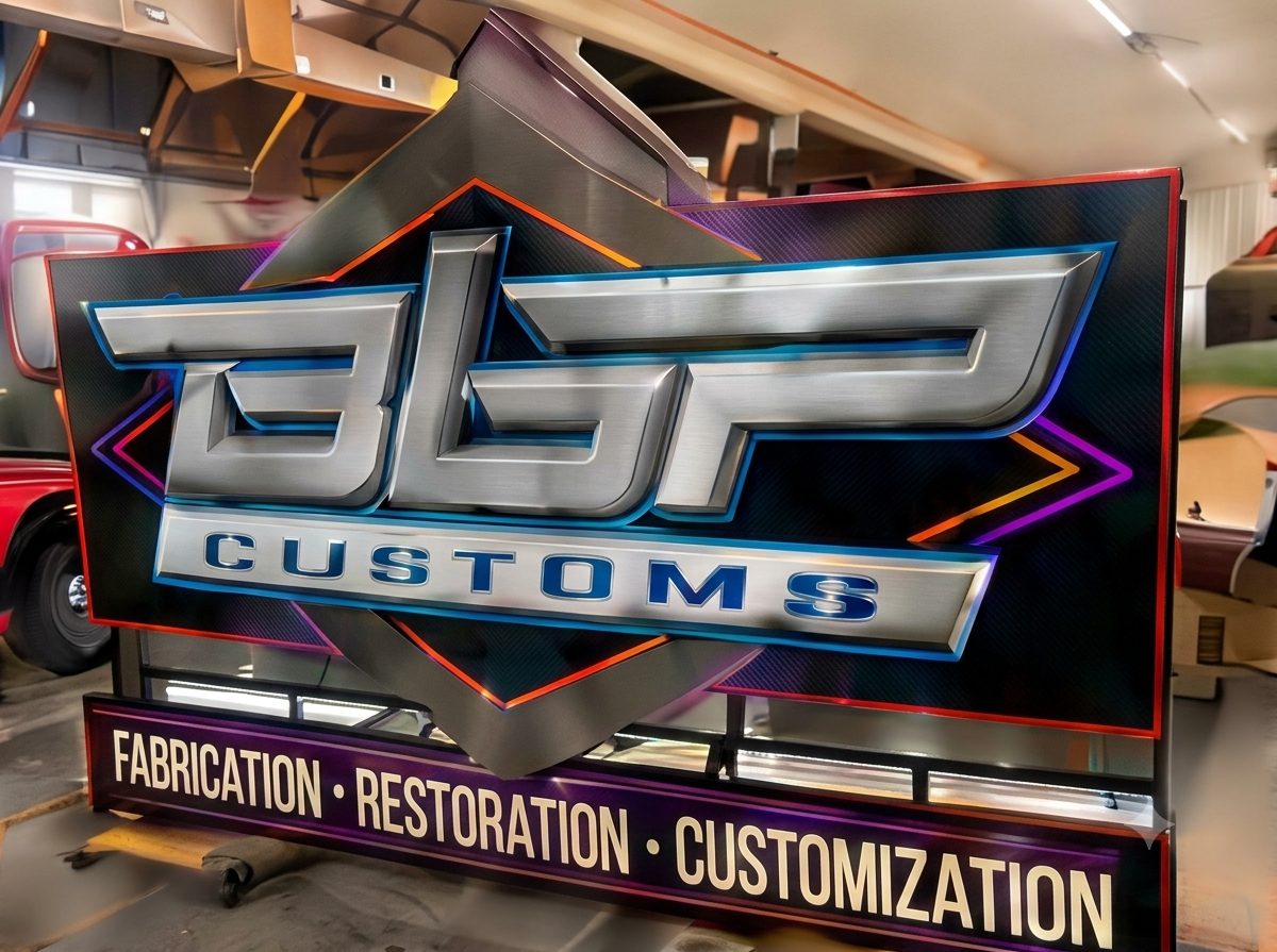 Custom Metal Cutout Letters Example